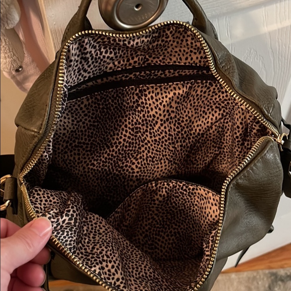 Pleather Deep Green Backpack - image 3